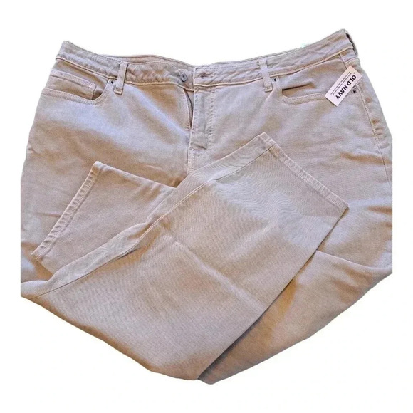 Old Navy Women's Plus Size 20 Jeans Pants Khaki Curvy NWT - Picture 1 of 6